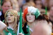 13 September 2009; Offaly supporters during the game. Gala All-Ireland Junior Camogie Championship Final, Offaly v Waterford, Croke Park, Dublin. Picture credit: Stephen McCarthy / SPORTSFILE