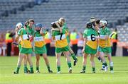 13 September 2009; Offaly players celebrate their side's victory. Gala All-Ireland Junior Camogie Championship Final, Offaly v Waterford, Croke Park, Dublin. Picture credit: Stephen McCarthy / SPORTSFILE