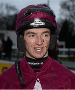 29 December 2015; Patrick Mullins in the parade ring after winning the Ryanair Flat Race on Lucky Pass at the Leopardstown Christmas Racing Festival, Leopardstown Racecourse, Dublin. Picture credit: Cody Glenn / SPORTSFILE