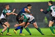 1 January 2016; Ben Te'o, Leinster, is tackled by Nathan White, Connacht. Guinness PRO12 Round 11, Leinster v Connacht. RDS Arena, Ballsbridge, Dublin. Picture credit: Ramsey Cardy / SPORTSFILE