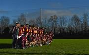 3 January 2016; The Westmeath panel sit for a team photograph ahead of the game. Bord na Mona O'Byrne Cup, Group D, Wicklow v Westmeath. Bray Emmetts, Bray, Co. Wicklow Picture credit: Ramsey Cardy / SPORTSFILE