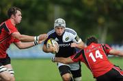 24 September 2009; Duncan Williams, Munster, in action against Chris Napier, left, and Tommy Seymour, Ulster. Ulster A v Munster A - Interprovincial Representative, Shawbridge, Belfast, Co. Antrim. Picture credit: Oliver McVeigh / SPORTSFILE