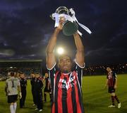 26 September 2009; Man of the match Bohemians, Joseph Ndo lifts the EA Sports Cup. EA Sports Cup Final, Waterford United v Bohemians, RSC, Waterford. Picture credit: Matt Browne / SPORTSFILE