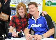24 September 2009; Dylan Jennings, from Dundrum, at a Gillette / Tesco In-Store Signing with Brian O'Driscoll, as fans get a close shave with grand slam hero: Gillette Ambassador Brian O’Driscoll takes part in a Tesco in-store signing much to the delight of the large crowd that packed the Dundrum Town Centre store. The in-store signing is part of a Gillette / Tesco promotion which is offering up to 50% off selected Gillette items including the new Gillette Gamer Razor. The rugby legend will now turn his attention to the new rugby season where he attempts to defend the RBS 6 Nations with Ireland and the Heineken Cup European title with Leinster. Gillette / Tesco In-Store Signing with Brian O'Driscoll, Tesco, Dundrum, Co. Dublin. Picture credit: Brendan Moran / SPORTSFILE  *** Local Caption ***