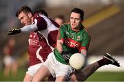 3 January 2016; Keith Rutledge, Mayo, in action against Conor O'Shea, NUIG. FBD Connacht League, Section A, Mayo v NUIG. Elverys MacHale Park, Castlebar, Co. Mayo. Picture credit: David Maher / SPORTSFILE