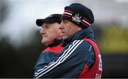 3 January 2016; New Cork manager Peadar Healy with selector Eamonn Ryan, left, during the game. McGrath Cup Football, Group B, Round 1, Cork v Limerick. Mallow GAA Grounds, Mallow, Co. Cork. Picture credit: Brendan Moran / SPORTSFILE