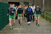 3 January 2016; The Donegal players make their way back to the changing rooms after the pre match warm up. Bank of Ireland Dr. McKenna Cup, Group B, Round 1, Donegal v Down. MacCumhaill Park, Ballybofey, Co. Donegal. Picture credit: Oliver McVeigh / SPORTSFILE