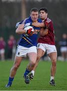 3 January 2016; Dean Healy, Wicklow, is tackled by John Egan, Westmeath. Bord na Mona O'Byrne Cup, Group D, Wicklow v Westmeath. Bray Emmetts, Bray, Co. Wicklow Picture credit: Ramsey Cardy / SPORTSFILE