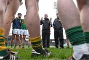 3 January 2016; Kerry manager Ciaran Carey, alongside selector Mark Foley, speaks to his players after defeat to Limerick. Munster Senior Hurling League, Round 1, Limerick v Kerry. Gaelic Grounds, Limerick. Picture credit: Diarmuid Greene / SPORTSFILE