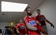 3 January 2016; Cork's Colm O'Driscoll leads his side out for the start of the second half. McGrath Cup Football, Group B, Round 1, Cork v Limerick. Mallow GAA Grounds, Mallow, Co. Cork. Picture credit: Brendan Moran / SPORTSFILE