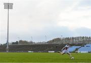 3 January 2016; Mayo goalkeeper Rob Hennelly, score's a late point against NUIG. FBD Connacht League, Section A, Mayo v NUIG. Elverys MacHale Park, Castlebar, Co. Mayo. Picture credit: David Maher / SPORTSFILE