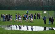 3 January 2016; Wicklow players make their way to the pitch. Bord na Mona O'Byrne Cup, Group D, Wicklow v Westmeath. Bray Emmetts, Bray, Co. Wicklow Picture credit: Ramsey Cardy / SPORTSFILE