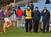 3 January 2016; Stephen Rochford, right, Mayo manager with selectors, Sean Carey, centre, and Tony McEntee. FBD Connacht League, Section A, Mayo v NUIG. Elverys MacHale Park, Castlebar, Co. Mayo. Picture credit: David Maher / SPORTSFILE