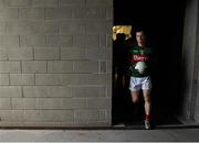 3 January 2016;  Mayo captain Colm Boyle leads the team out from their dressing room ahead of the game. FBD Connacht League, Section A, Mayo v NUIG. Elverys MacHale Park, Castlebar, Co. Mayo. Picture credit: David Maher / SPORTSFILE