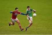 3 January 2016; Ian Corbett, Limerick, in action against Dan McEoin, Cork. McGrath Cup Football, Group B, Round 1, Cork v Limerick. Mallow GAA Grounds, Mallow, Co. Cork. Picture credit: Brendan Moran / SPORTSFILE