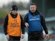 3 January 2016; Kildare manager Cian O'Neill, right, with selector Pádraig Brennan. Bord na Mona O'Byrne Cup, Group B, Kildare v DIT. St Conleth's Park, Newbridge, Co. Kildare. Picture credit: Piaras Ó Mídheach / SPORTSFILE