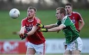 3 January 2016; Killian O'Hanlon, Cork, in action against Sean O'Dea, Limerick. McGrath Cup Football, Group B, Round 1, Cork v Limerick. Mallow GAA Grounds, Mallow, Co. Cork. Picture credit: Brendan Moran / SPORTSFILE