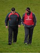 3 January 2016; Cork manager Peadar Healy, right, with selector Eamonn Ryan. McGrath Cup Football, Group B, Round 1, Cork v Limerick. Mallow GAA Grounds, Mallow, Co. Cork. Picture credit: Brendan Moran / SPORTSFILE