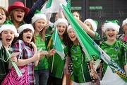 27 September 2009; Limerick supporters from the St Bridget's Ladies Football Club, Hospital, Co Limerick, on their way to the game. TG4 All-Ireland Ladies Football Championship Finals, Croke Park, Dublin. Picture credit: Ray McManus / SPORTSFILE