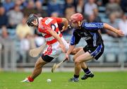 27 September 2009; William Kearney, Sarsfields, in action against Ger O'Driscoll, CIT. Cork County Senior Hurling Semi-Final, Sarsfields v CIT, Páirc Uí Chaoimh, Cork. Picture credit: Brian Lawless / SPORTSFILE