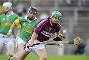 27 September 2009; Shane McNaughton, Cushendall Ruairí Óg, in action against Michael McClements, Dunloy. Antrim County Senior Hurling Final, Cushendall Ruairí Óg v Dunloy, Casement Park, Belfast. Picture credit: Oliver McVeigh / SPORTSFILE