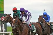 27 September 2009; St Nicholas Abbey, no.8, with Johnny Murtagh up, ahead of second place Layali Al Andalus, with Joseph Fanning up, on their way to winning the Juddmonte Beresford Stakes, Group 2. Curragh Racecourse, Co. Kildare. Picture credit: David Maher / SPORTSFILE