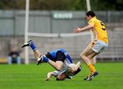 27 September 2009; Barry McCabe, Latton, in action against Colum Grennan, Clontibret. Monaghan County Senior Football Final, Clontibret v Latton, St. Tighearnach's Park, Clones, Co. Monaghan. Photo by Sportsfile