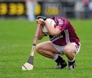 27 September 2009; A dejected Aaron Graffin, Cushendall Ruairí Óg,at the final whistle. Antrim County Senior Hurling Final, Cushendall Ruairí Óg v Dunloy, Casement Park, Belfast. Picture credit: Oliver McVeigh / SPORTSFILE