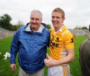 27 September 2009; Anthony Rooney, Clontibret, celebrates with selector Paul Grimley after the game. Monaghan County Senior Football Final, Clontibret v Latton, St. Tighearnach's Park, Clones, Co. Monaghan. Photo by Sportsfile