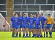 27 September 2009; The St. Finbarr's team stand for the National Anthem. Cork County Senior Football Final, St. Finbarr's v Clonakilty, Páirc Uí Chaoimh, Cork. Picture credit: Brian Lawless / SPORTSFILE