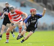 27 September 2009; Daniel Kearney, Sarsfields, in action against Aidan Walsh, CIT. Cork County Senior Hurling Semi-Final, Sarsfields v CIT, Páirc Uí Chaoimh, Cork. Picture credit: Brian Lawless / SPORTSFILE