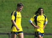 30 September 2009; Munster's Ronan O'Gara, left, and Lifeimi Mafi during squad training ahead of their Celtic League game against Leinster on Saturday. University of Limerick, Limerick. Picture credit: Diarmuid Greene / SPORTSFILE