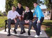 28 September 2009; At the announcement of the GPA's admission to EU Athletes are, left to right, EU Athletes General Secretary and former basketballer Walter Palmer, Gaelic Player Association's CEO Dessie Farrell, Dublin footballer Ross McConnell and Dublin Hurler Alan McCrabbe. Announcement of the GPA's Admission to EU Athletes, GPA offices, Drumcondra, Dublin. Photo by Sportsfile