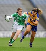 27 September 2009; Sharon Little, Fermanagh, in action against Lorraine Kelly, Clare. TG4 All-Ireland Ladies Football Intermediate Championship Final, Clare v Fermanagh, Croke Park, Dublin. Picture credit: Ray McManus / SPORTSFILE