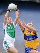 27 September 2009; Sharon Little, Fermanagh, in action against Eithne Morrisey, Clare. TG4 All-Ireland Ladies Football Intermediate Championship Final, Clare v Fermanagh, Croke Park, Dublin. Picture credit: Stephen McCarthy / SPORTSFILE