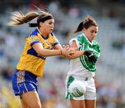 27 September 2009; Aisling Moane, Fermanagh, in action against Lorraine Kelly, Clare. TG4 All-Ireland Ladies Football Intermediate Championship Final, Clare v Fermanagh, Croke Park, Dublin. Picture credit: Stephen McCarthy / SPORTSFILE