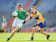 27 September 2009; Caroline Little, Fermanagh, in action against Louise Woods, Clare. TG4 All-Ireland Ladies Football Intermediate Championship Final, Clare v Fermanagh, Croke Park, Dublin. Picture credit: Ray McManus / SPORTSFILE