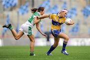 27 September 2009; Eimear Considine, Clare, in action against Donna Maguire, Fermanagh. TG4 All-Ireland Ladies Football Intermediate Championship Final, Clare v Fermanagh, Croke Park, Dublin. Picture credit: Brendan Moran / SPORTSFILE
