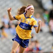 27 September 2009; Eimear Considine, Clare, celebrates after scoring her side's second goal. TG4 All-Ireland Ladies Football Intermediate Championship Final, Clare v Fermanagh, Croke Park, Dublin. Picture credit: Stephen McCarthy / SPORTSFILE