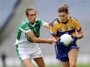 27 September 2009; Niamh Keane, Clare, in action against Adele Gallagher, Fermanagh. TG4 All-Ireland Ladies Football Intermediate Championship Final, Clare v Fermanagh, Croke Park, Dublin. Picture credit: Stephen McCarthy / SPORTSFILE