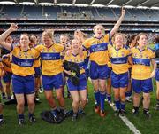 27 September 2009; Clare players celebrate their side's victory. TG4 All-Ireland Ladies Football Intermediate Championship Final, Clare v Fermanagh, Croke Park, Dublin. Picture credit: Stephen McCarthy / SPORTSFILE