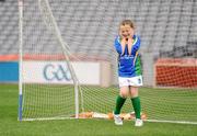 28 September 2009; Jessica Kavanagh, age 7, from Tallaght, Co. Dublin, reacts during her game at the Vhi GAA Cúl Day Out in Croke Park. 288 children from all over the country togged out today in the world-famous Croke Park stadium to attend the Vhi GAA Cúl Day Out. The 288 children were the lucky winners in the competition which was open to 82,500 children who attended a Vhi GAA Cúl Camp during the summer. Vhi GAA Cúl Day Out, Croke Park, Dublin. Picture credit: Brendan Moran / SPORTSFILE