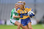 27 September 2009; Michelle Delaney, Clare, in action against Aine Mc Brien, Fermanagh. TG4 All-Ireland Ladies Football Intermediate Championship Final, Clare v Fermanagh, Croke Park, Dublin. Picture credit: Stephen McCarthy / SPORTSFILE