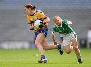 27 September 2009; Louise Henchy, Clare, in action against Edel Mc Govern, Fermanagh. TG4 All-Ireland Ladies Football Intermediate Championship Final, Clare v Fermanagh, Croke Park, Dublin. Picture credit: Stephen McCarthy / SPORTSFILE