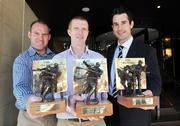 30 September 2009; Four of the GAA season's top performers were honoured for their displays over August and September as the final GAA Player of the Month Awards, sponsored by Vodafone, were announced. At the announcement are award recipients Kilkenny's Henry Shefflin, Hurler of the Month for August, centre, with September's winners Kilkenny goalkeeper PJ Ryan, left, and Kerry's Tom O'Sullivan. Cork's Graham Canty was awarded footballer of the month for August. Westbury Hotel, Dublin. Picture credit: Brian Lawless / SPORTSFILE