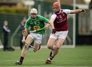 9 January 2016; Niall Dowdall, Westmeath, in action against, Michael Mullins, NUIG. Bord na Mona Walsh Cup, Group 4, Westmeath v NUIG, St Loman's, Mullingar, Co. Westmeath. Picture credit: Seb Daly / SPORTSFILE
