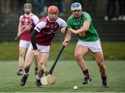 9 January 2016; Brendan Murtagh, Westmeath, right, in action against, Cathal Mannion, NUIG. Bord na Mona Walsh Cup, Group 4, Westmeath v NUIG, St Loman's, Mullingar, Co. Westmeath. Picture credit: Seb Daly / SPORTSFILE