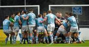 9 January 2016; UCD and Garryowen players tussle during the first half. UCD v Garryowen, Ulster Bank League Division 1A. Belfield Bowl, UCD, Belfield, Dublin. Picture credit: Stephen McCarthy / SPORTSFILE