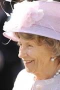 12 September 2009; Mrs Jacqueline O'Brien enjoying the races. The Curragh Racecourse, Co. Kildare. Picture credit: Ray McManus / SPORTSFILE