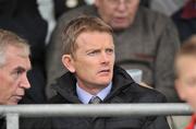 4 October 2009; Newly appointed Westmeath manager  Brendan Hackett, watches on from the stand during the game between Garrycastle and St Loman's, Mullingar. Westmeath County Senior Football Final, St Loman's, Mullingar v Garrycastle, Cusack Park, Mullingar, Co. Westmeath. Picture credit: David Maher / SPORTSFILE